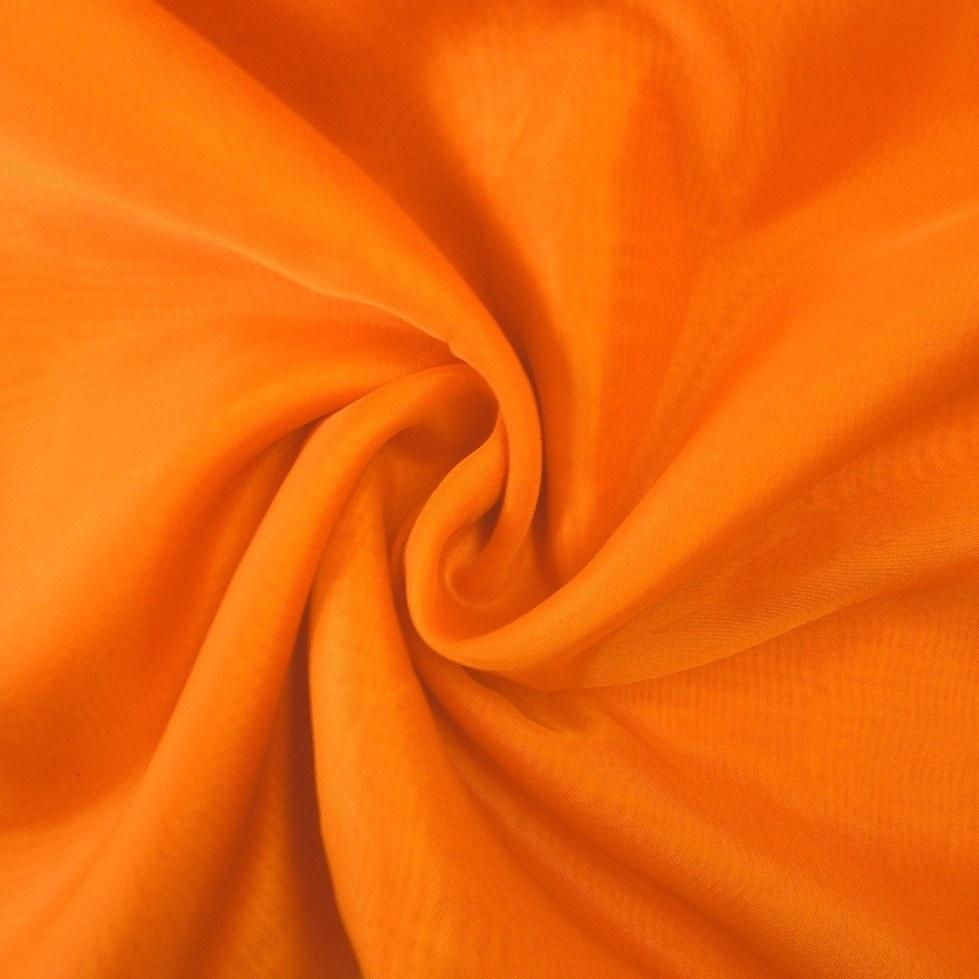 Sheer Voile Rod Pocket Curtains - Neon Orange
