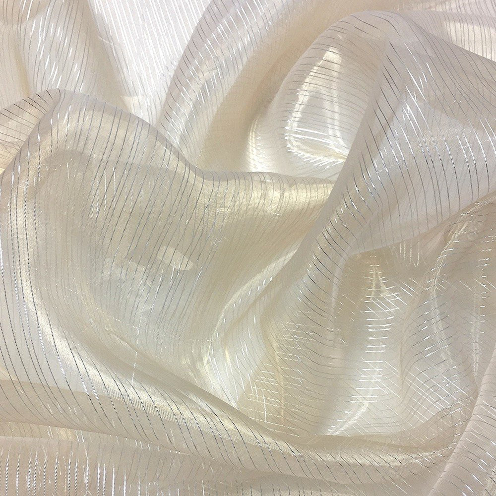 Striped Crystal Organza