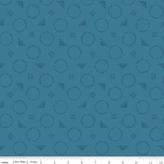 Cotton Text Toss Fabric by the Yard for Apparel and Crafts