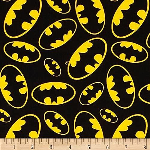 Batman Bat-Signal Fabric by the Yard 44" Wide for Quilting & Craft Projects