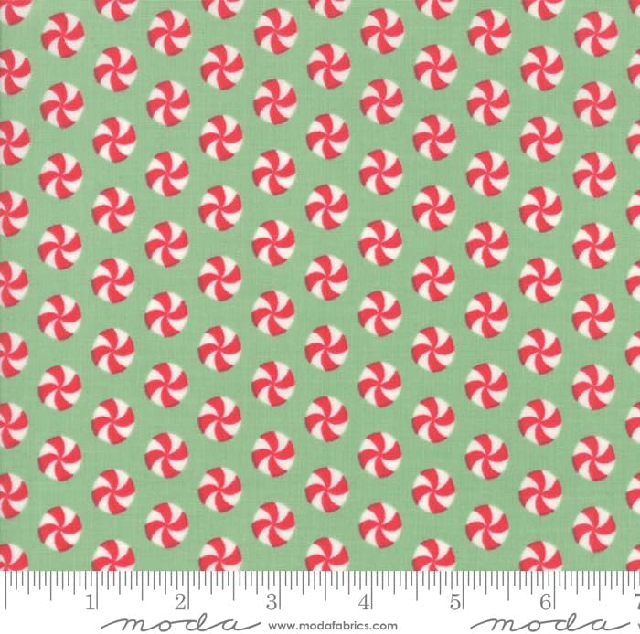 Cotton Candy Peppermint Print Fabric by the Yard for Holiday Crafts