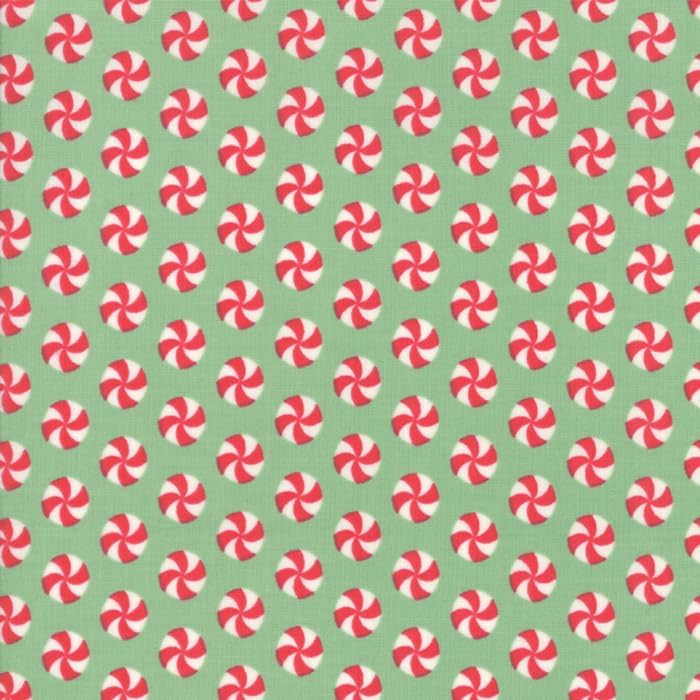 Cotton Candy Peppermint Print Fabric by the Yard for Holiday Crafts