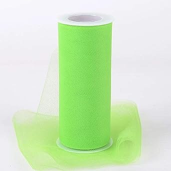 Tulle Fabric by the Yard 6" Wide for Crafts & Decorations in Apple Green