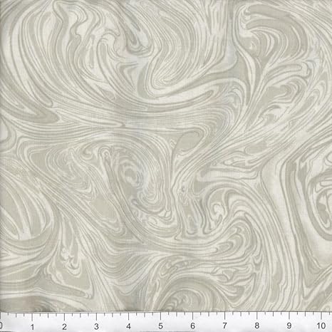 Cotton Marbelicious Quilt Backing Fabric by the Yard 108" Wide in Cream, White, and Taupe