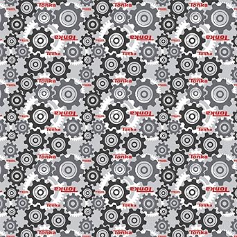 100% Cotton Tonka Truck Gears Fabric by the Yard for Children's Projects