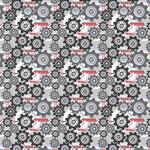 100% Cotton Tonka Truck Gears Fabric by the Yard for Children's Projects
