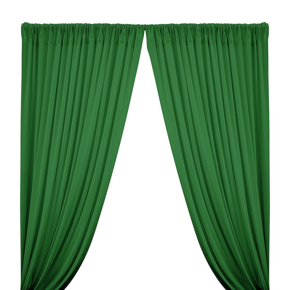 Cotton Jersey Rod Pocket Curtains - Kelly Green