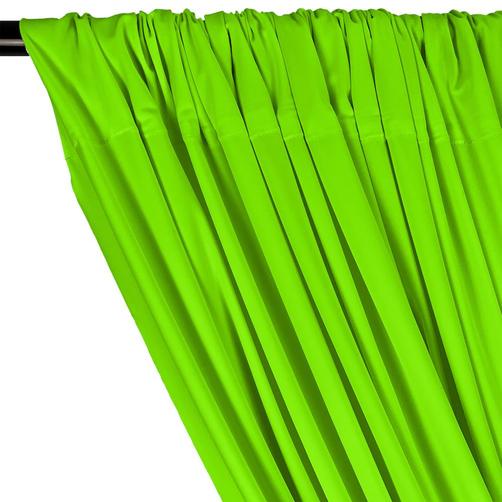 Matte Milliskin Rod Pocket Curtains - Neon Green